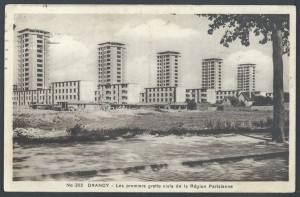 Drancy les premiers gratte ciels de la région parisienne carte postale 1934
