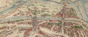 Strasbourg en 1548 - Faubourgs ouest de la ville - Plan de Conrad Morant